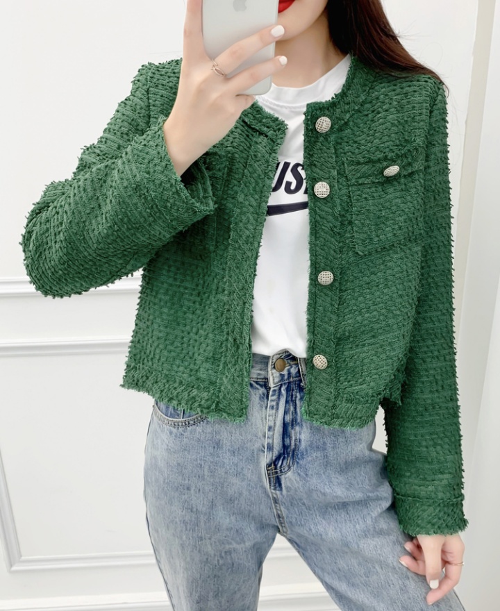 Fashion and elegant tops green coat for women
