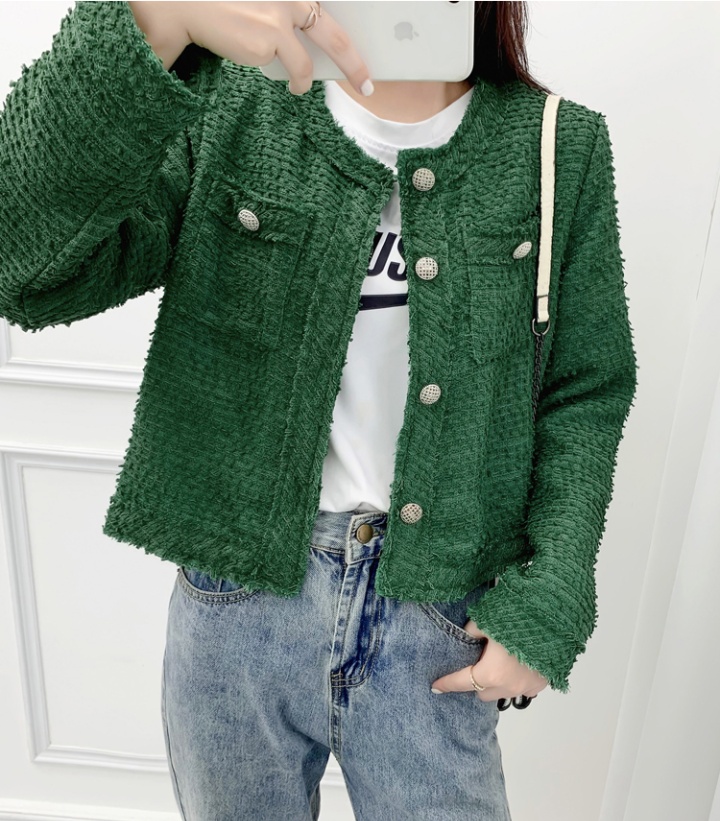 Fashion and elegant tops green coat for women