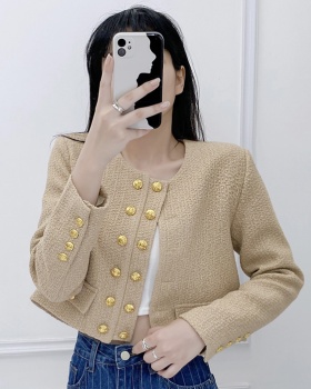 Spring and autumn summer wool double row coat for women