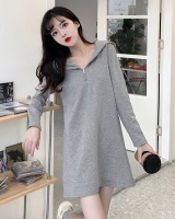 Zip large yard T-shirt lazy spring and autumn hoodie for women