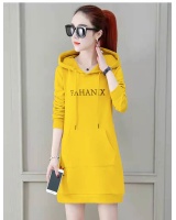 Hooded tops college style dress for women