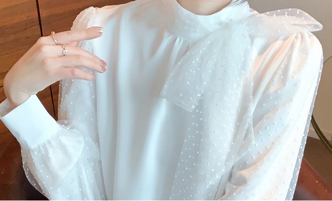 All-match Korean style shirt splice spring tops for women