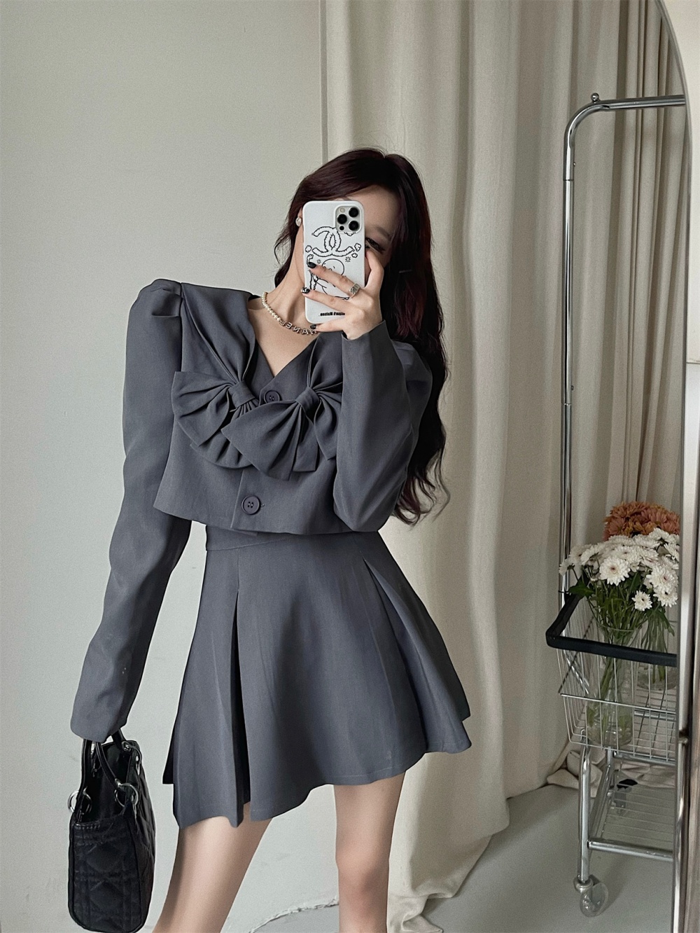 Slim Western style skirt spring and autumn business suit a set