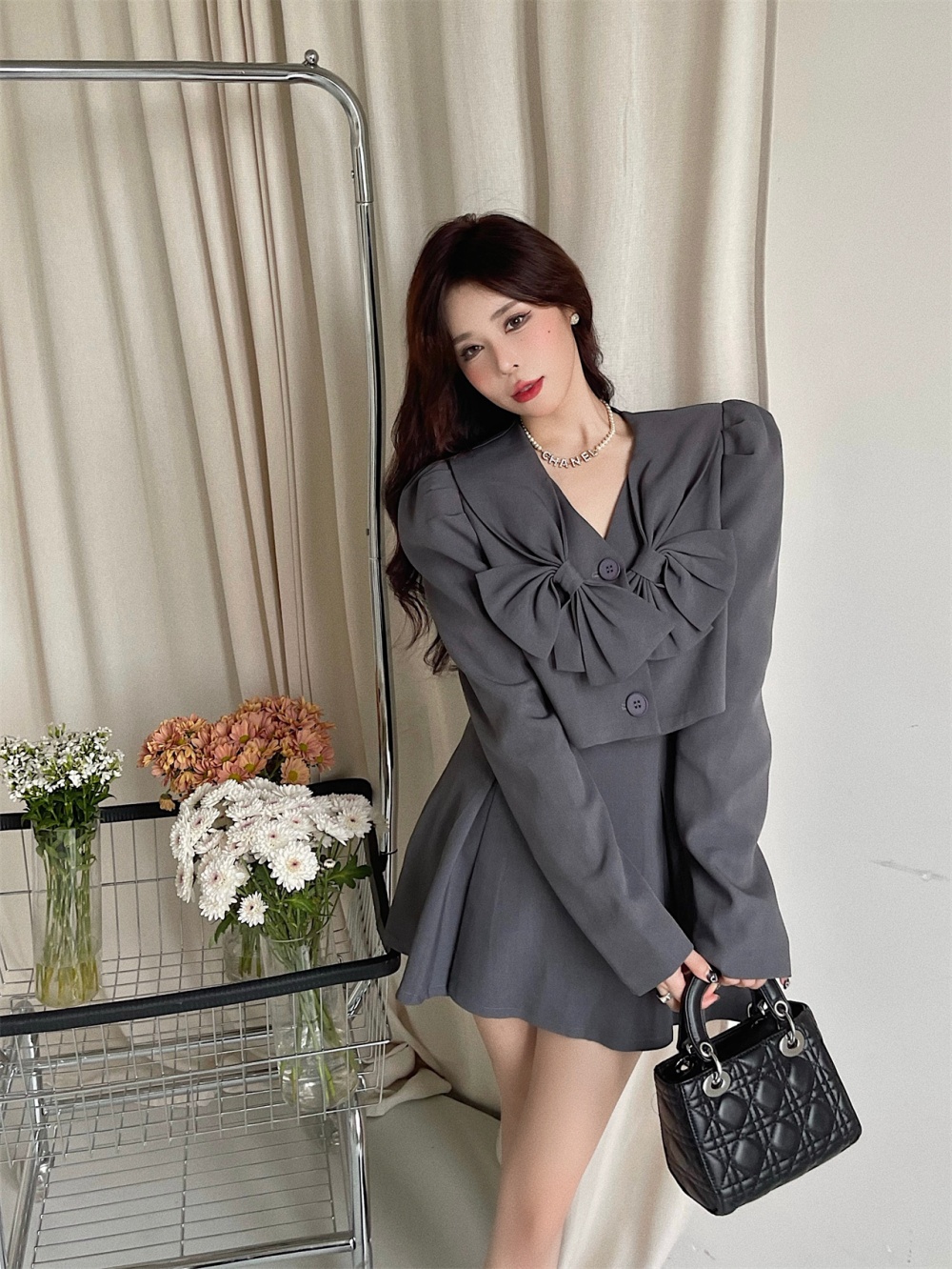 Slim Western style skirt spring and autumn business suit a set