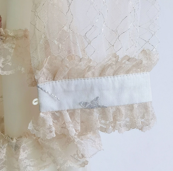 Lotus leaf edges embroidered lace light cake long gauze dress