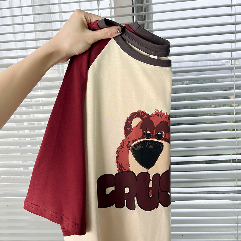 Printing short sleeve tops mixed colors T-shirt for women
