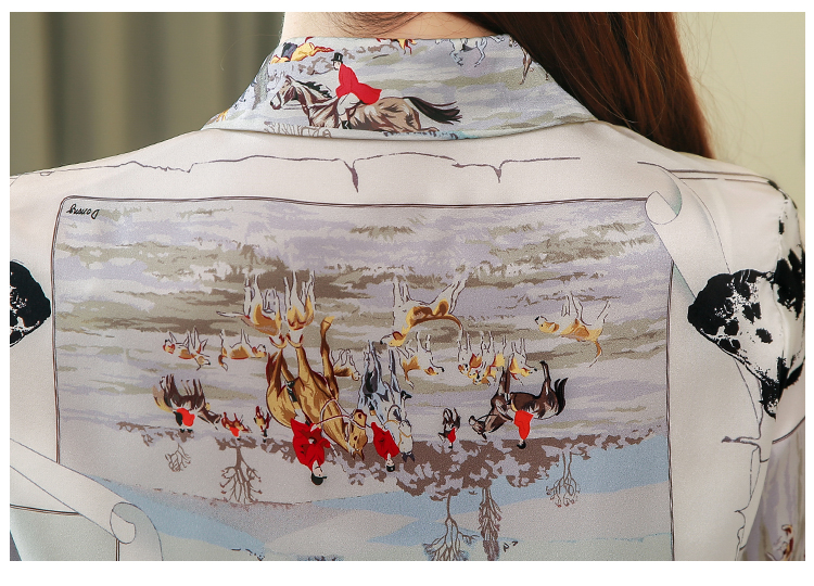 Spring printing tops Western style shirt for women