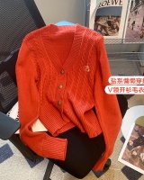Embroidery slim cardigan spring and autumn sweater