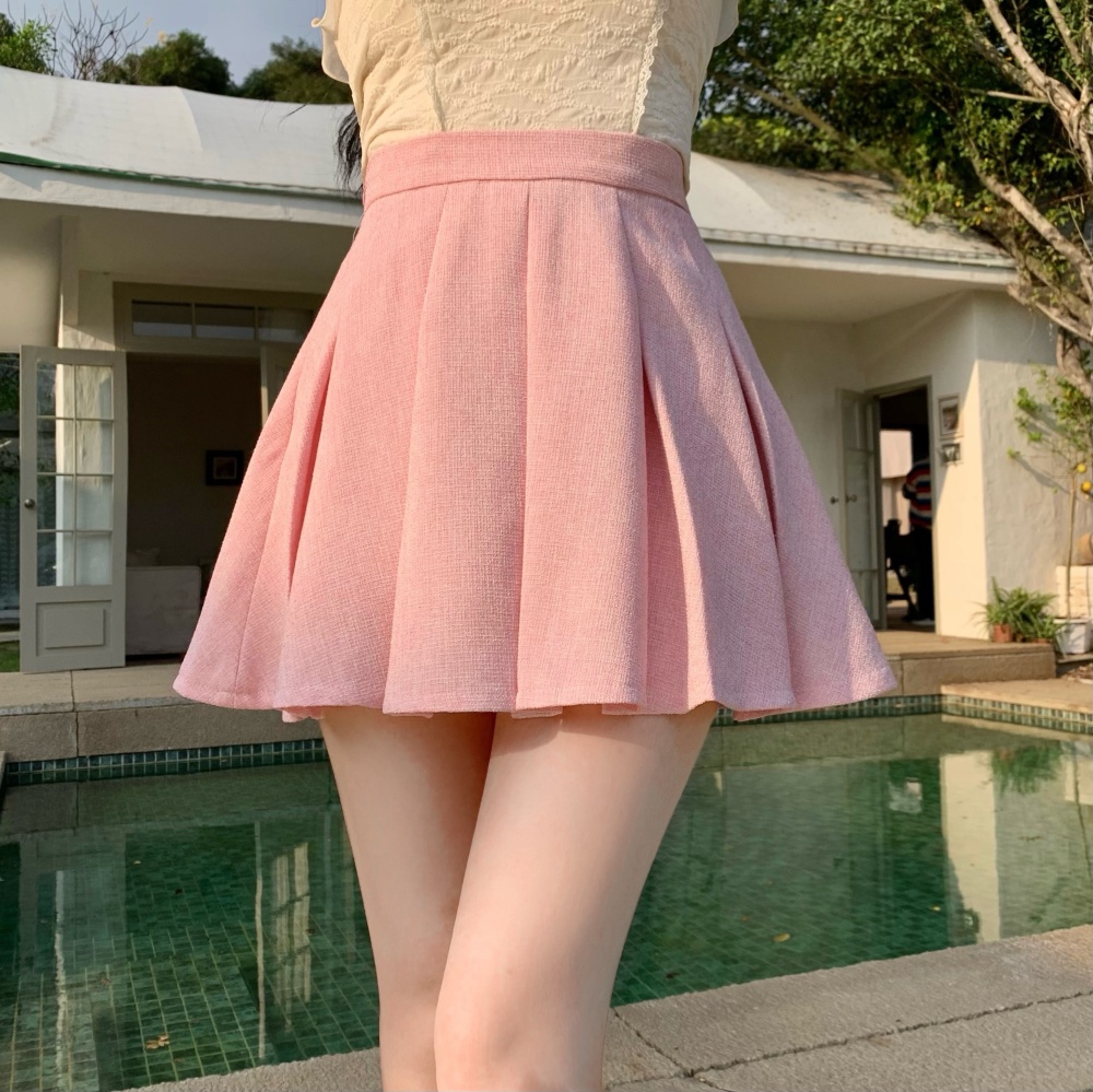 Spring all-match skirt sweet mixed colors tops 2pcs set