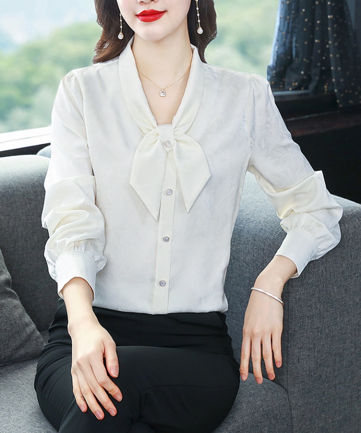 Temperament retro tops long sleeve shirt for women