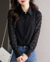 France style profession chiffon shirt black shirt for women