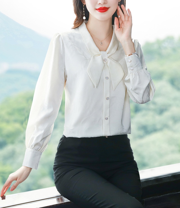Real silk silk tops temperament shirt for women