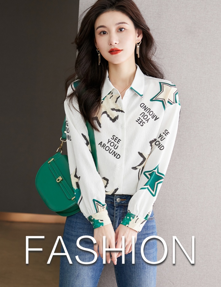 Spring colors tops long sleeve Western style shirt for women