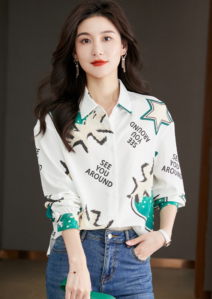 Spring colors tops long sleeve Western style shirt for women
