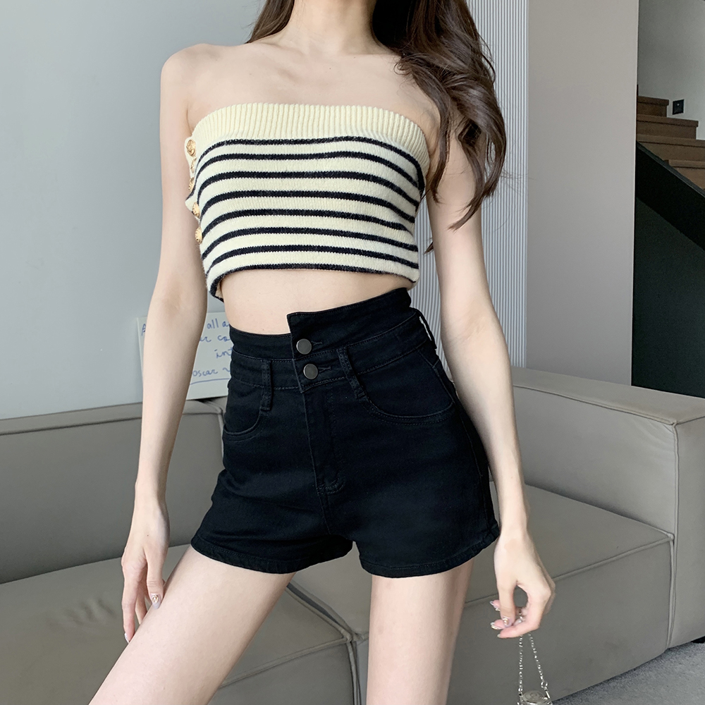 Spring and summer short jeans shorts for women