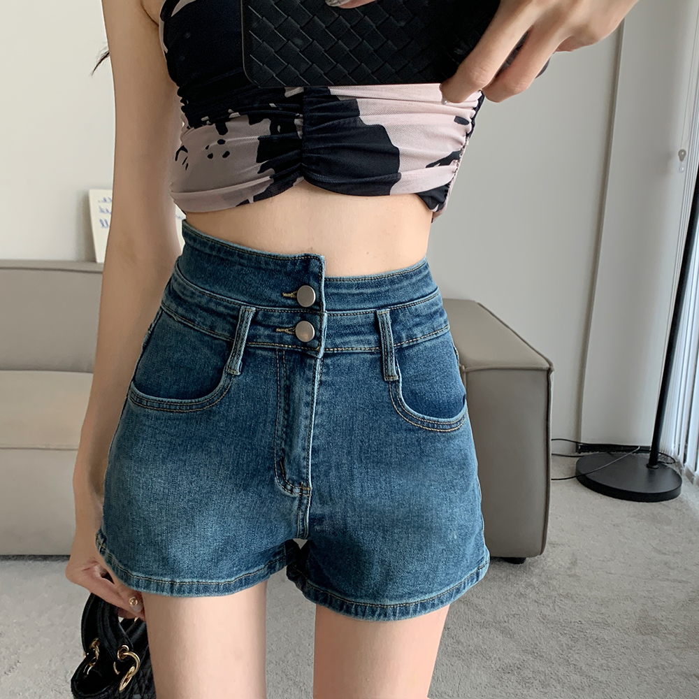 Spring and summer short jeans shorts for women