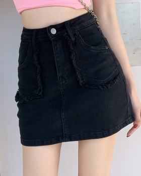Anti emptied burr skirt high waist short skirt