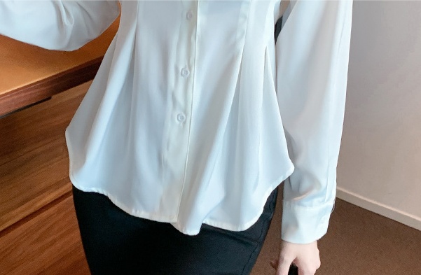 Spring long sleeve shirt slim temperament chiffon shirt