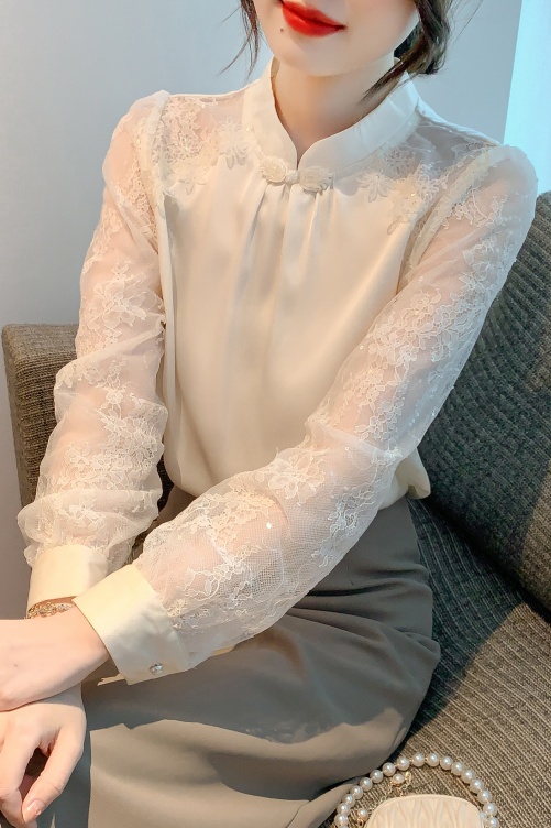 Chinese style lace small shirt fashion shirt for women