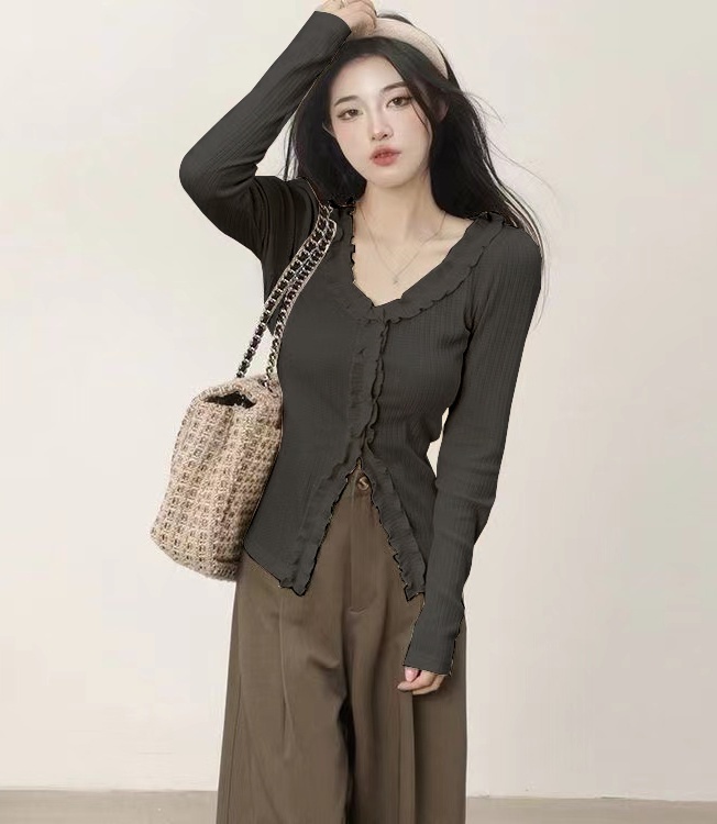 Spring temperament cardigan France style tops for women