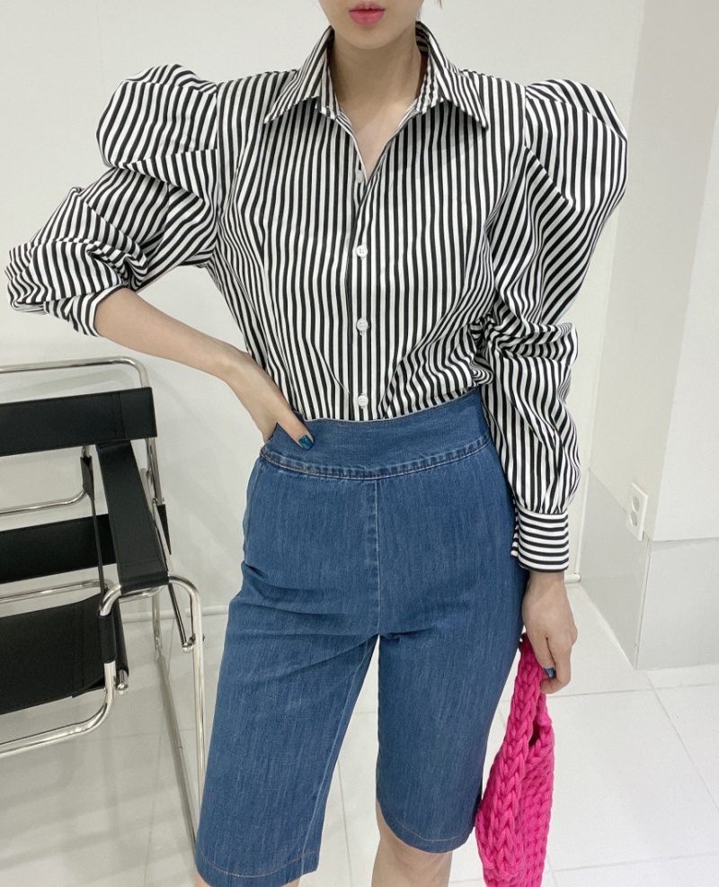 Spring puff sleeve Korean style tops fashion temperament shirt