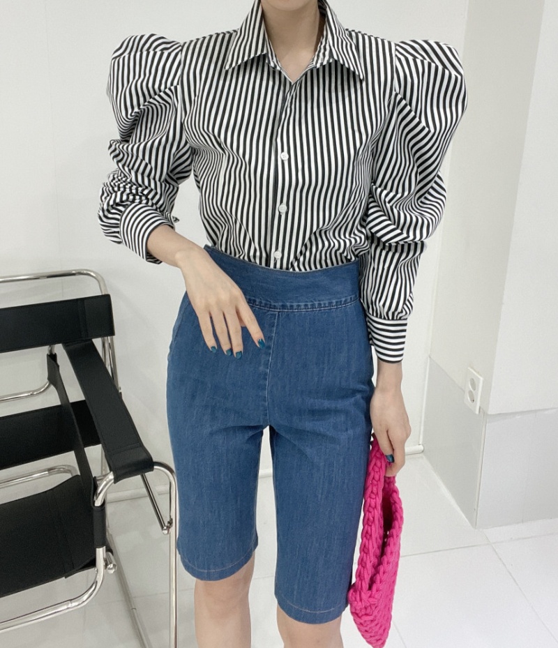 Spring puff sleeve Korean style tops fashion temperament shirt
