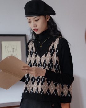 Retro waistcoat Japanese style sweater for women