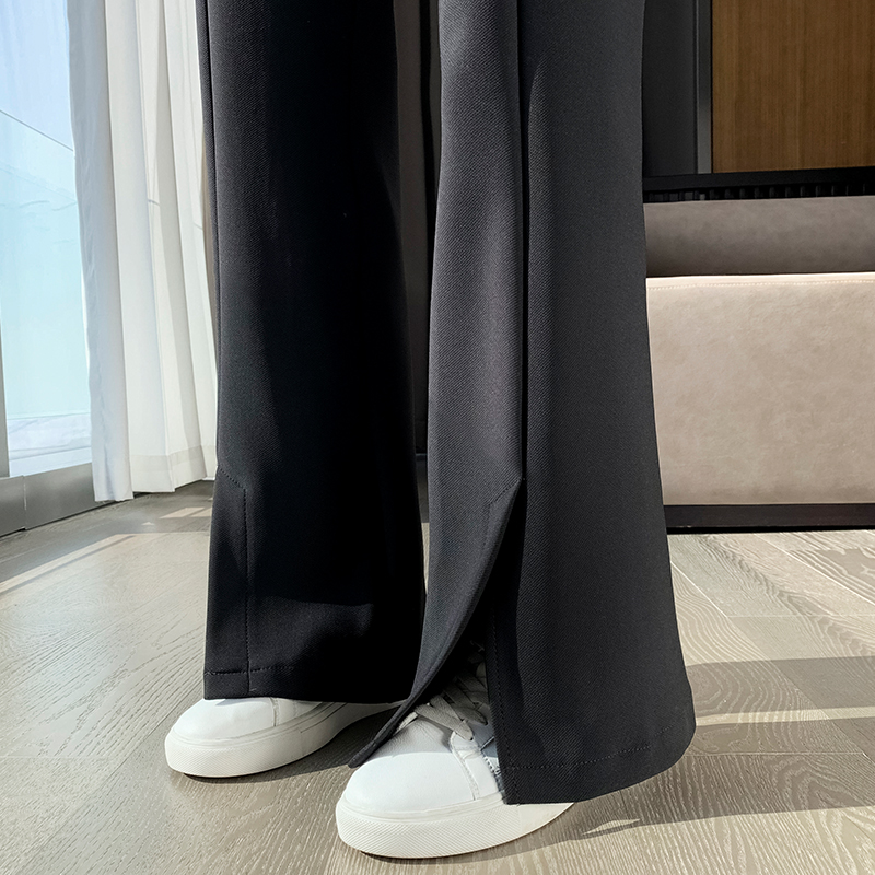 High waist business suit wide leg pants for women