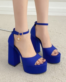 Thick high-heeled fish mouth summer sexy sandals