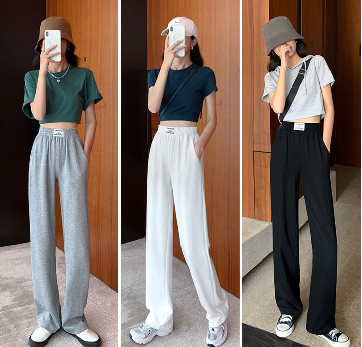 Loose Casual sweatpants high waist slim wide leg pants