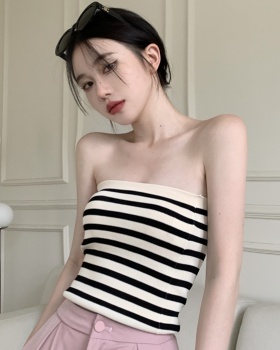 Slim all-match classic stripe Korean style tops
