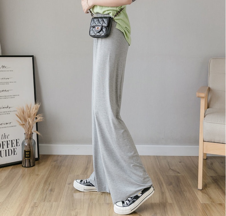 Casual thin pants high waist wide leg pants for women
