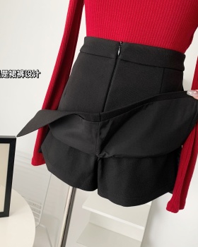 All-match slim autumn and winter black skirt for women
