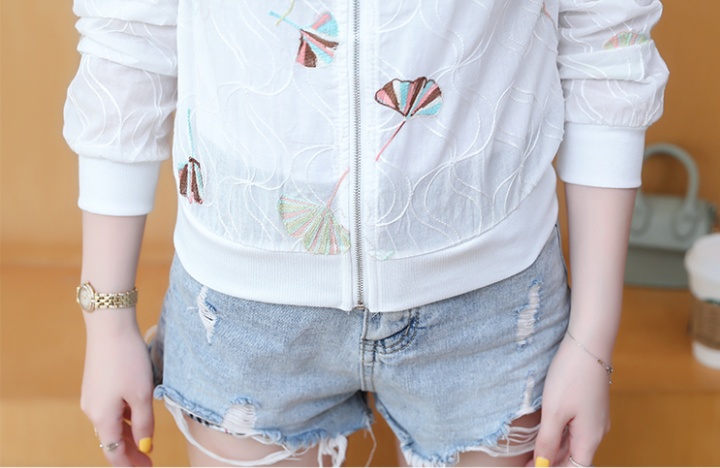 Short summer jacket thin cotton sun shirt for women