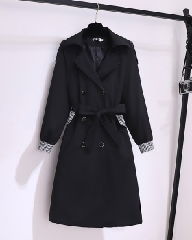 Plaid coat splice overcoat