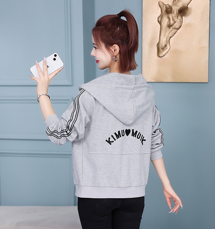 Spring and autumn hoodie student cardigan for women