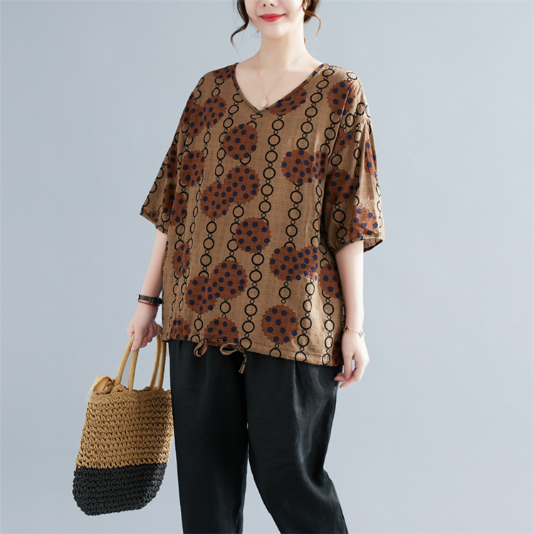 Summer Korean style Casual large yard T-shirt for women