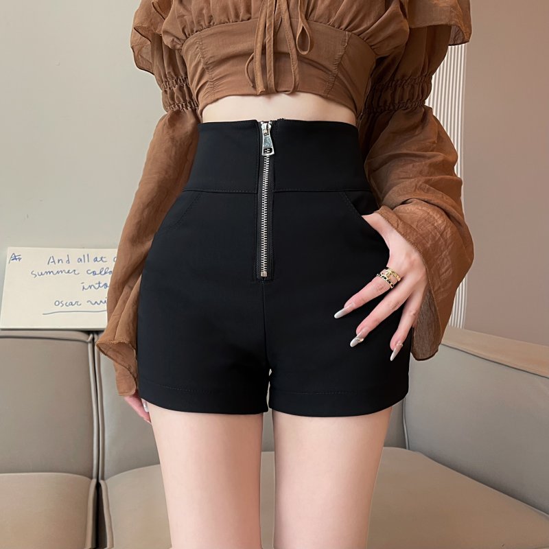 Sexy spicegirl high waist spring and summer zip tight shorts