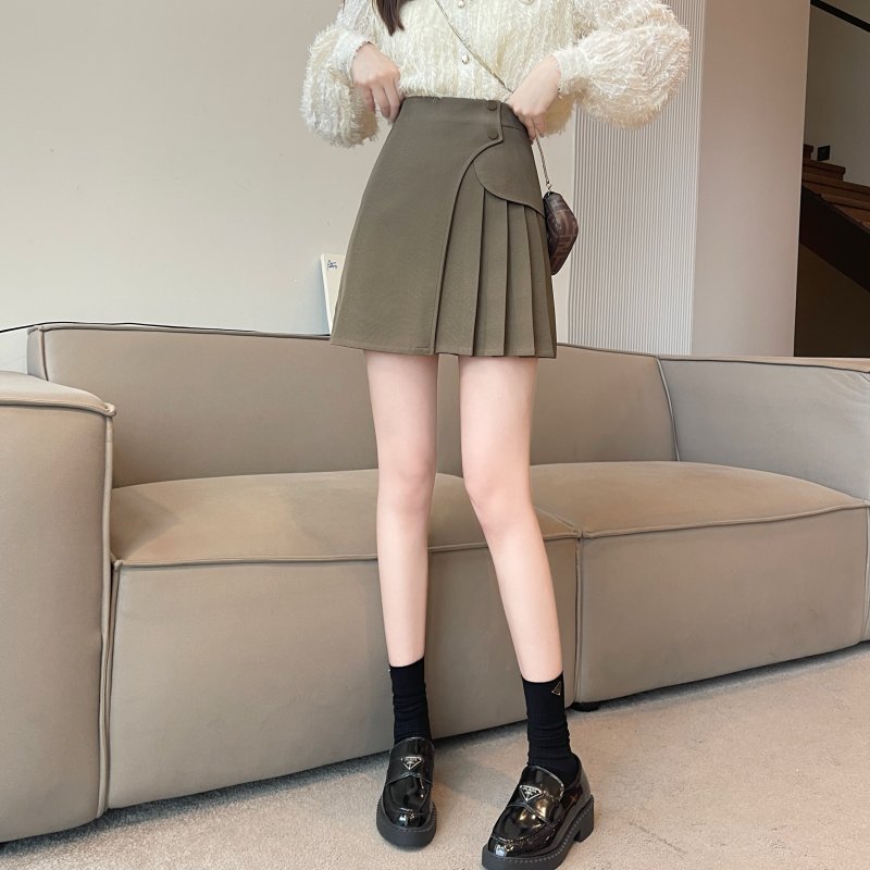 High waist skirt irregular short skirt for women
