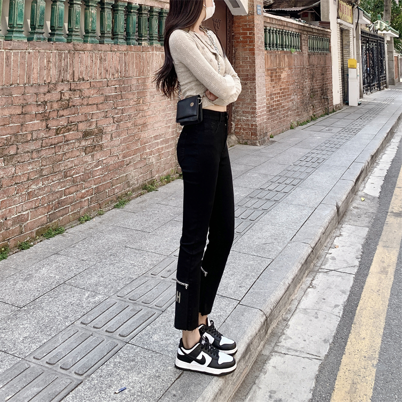 Slim large yard jeans spring and autumn pants for women