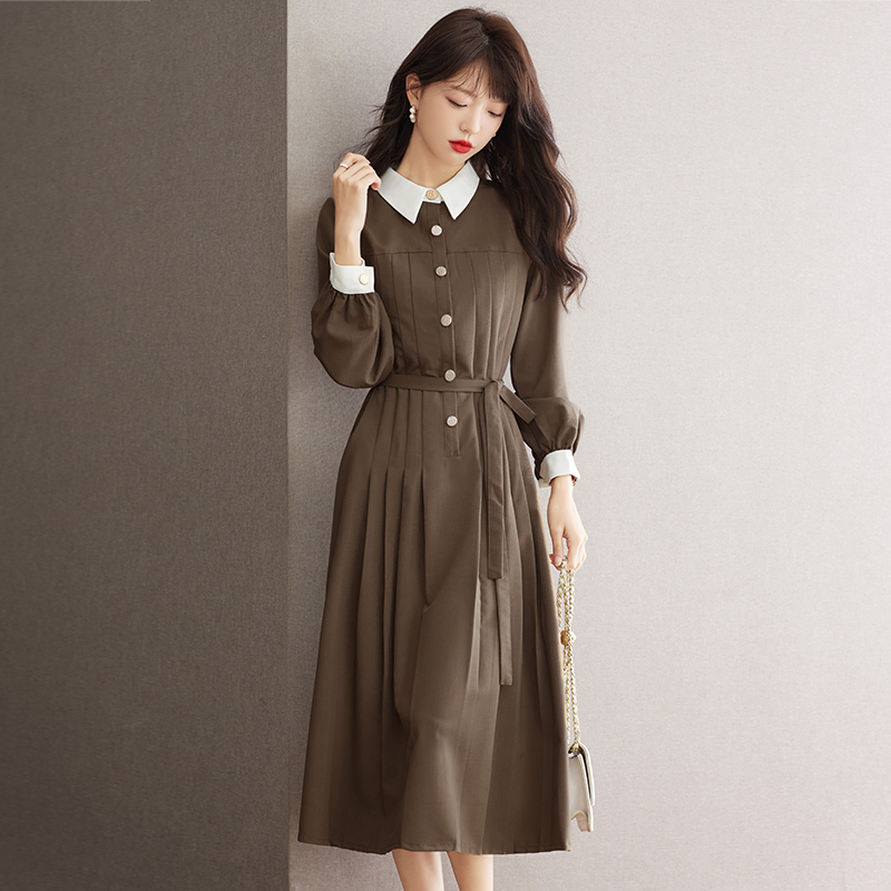 Long sleeve long dress France style business suit