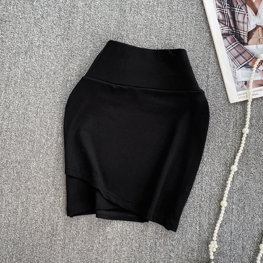 Ultrahigh slim short skirt Korean style black skirt