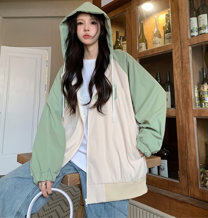 Spring simple couple clothes Casual hooded coat for women