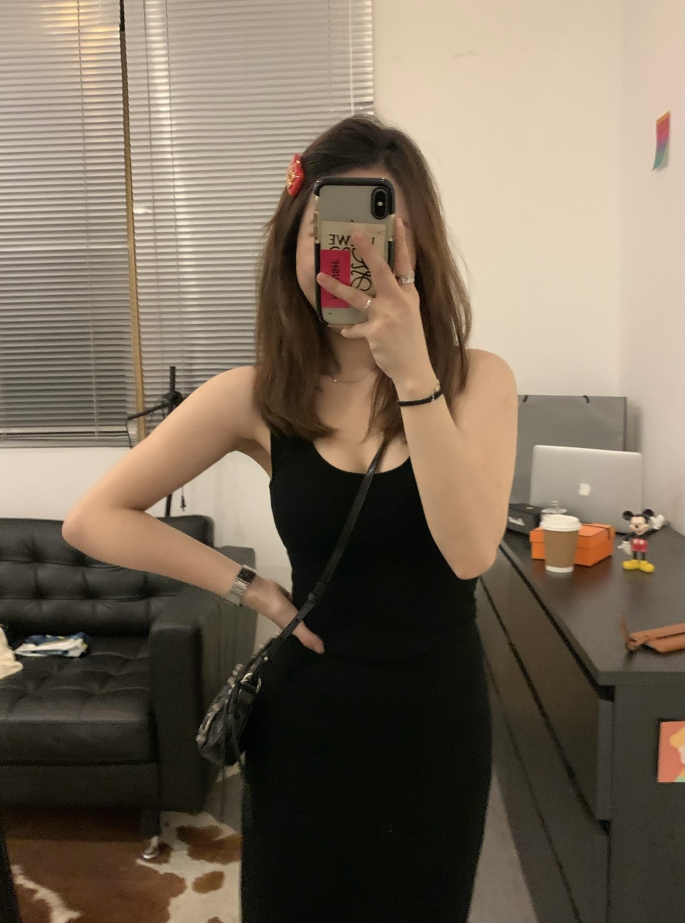 Knitted slim Casual vest long all-match bottoming dress