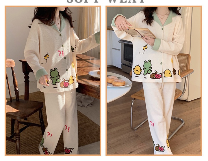 Wears outside cardigan pajamas 2pcs set for women