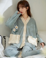 Long sleeve pajamas sweet cardigan 2pcs set for women