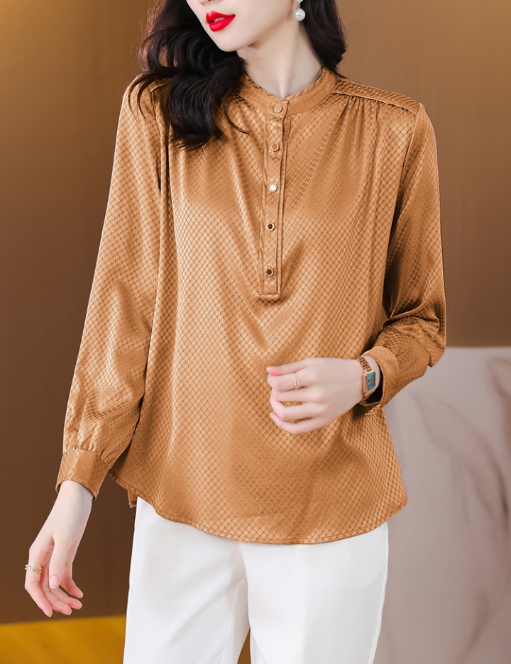 Pure large yard shirt real silk silk tops for women
