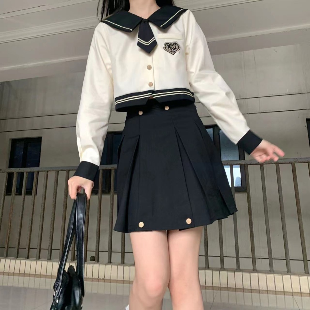 Student uniform Korean style skirt 2pcs set