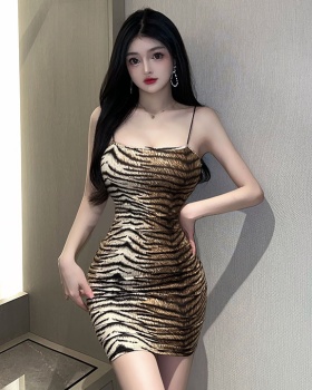 Sling dress leopard T-back