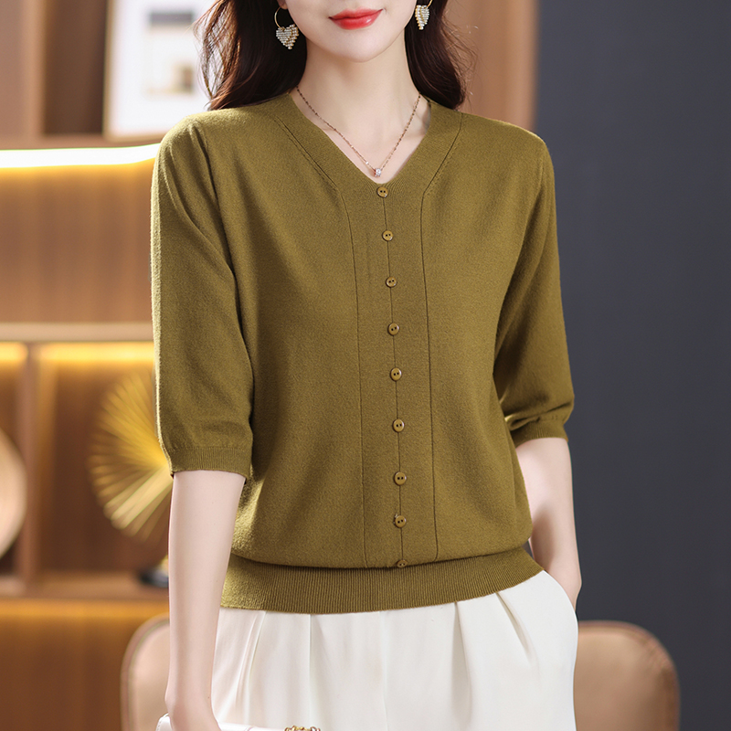 Short sleeve sweater fashion and elegant tops for women